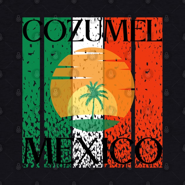 Cozumel Mexico Palm Tree Sun by TravelTeezShop